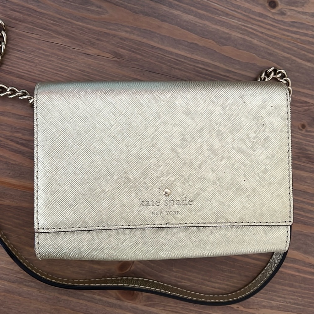 Kate Spade Cedar Street Cami metallic mini bag